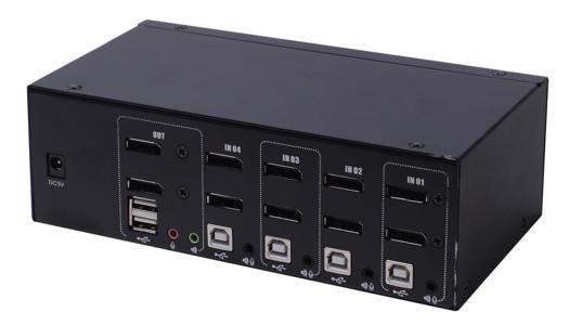 AS-42DPA (4 ports Display Port KVM switch, Dual-monitor)