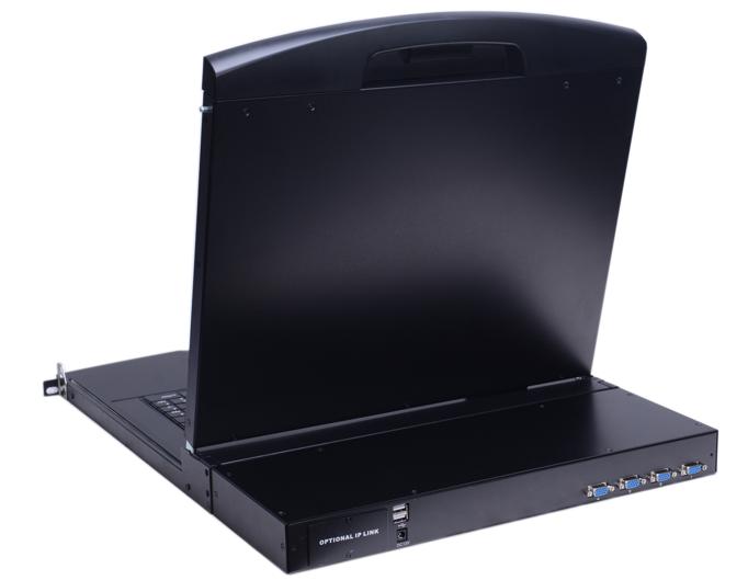 AS-9104ULS (Single Rail, VGA Series 19” LCD KVM Switch 4 Ports )