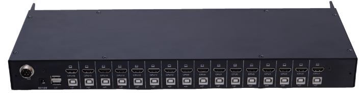 AS-7116HLD (Dual-Rail, 17” HDMI LCD KVM Switch in 16 Ports)