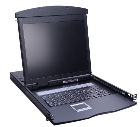 AS-9104TLD (Dual-Rail, 19” Cat5 LCD KVM Switch 4 ports)