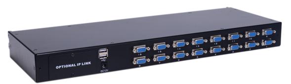 AS-9108ULS (Single Rail, VGA Series 19” LCD KVM Switch 8 Ports)