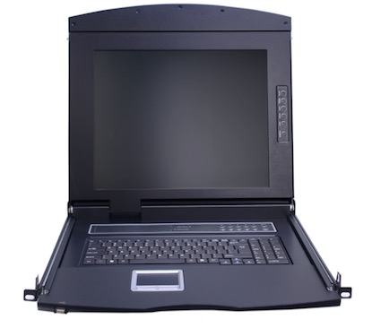 AS-9108TLS (Single Rail, Cat5 Series 19” LCD KVM Switch )