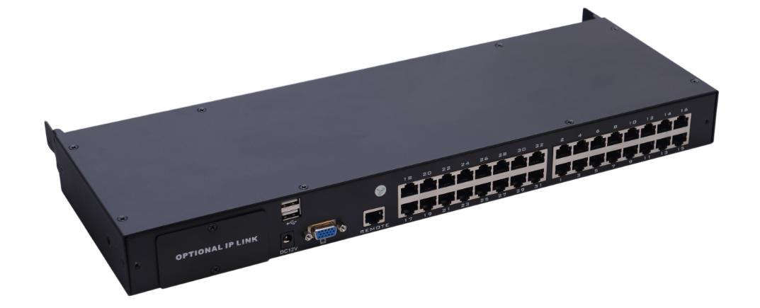 AS-9132TLS (Single Rail, Cat5 Series 19” LCD KVM Switch )